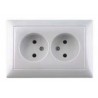 Gniazdo sieciowe podwójne Elegant White